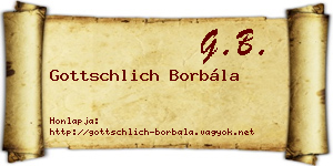 Gottschlich Borbála névjegykártya